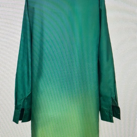 NWOT! Gradient Button Front Dress, Casual Long Sleeve Midi Dress ~Sz.2XL(14) - Picture 2 of 7